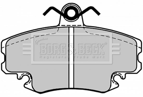 BORG & BECK Комплект тормозных колодок, дисковый тормоз BBP1386